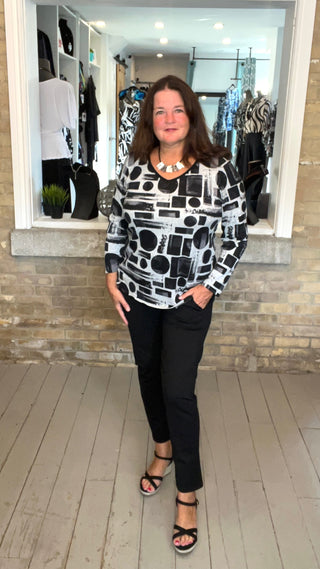 V Neck Sleeved Top