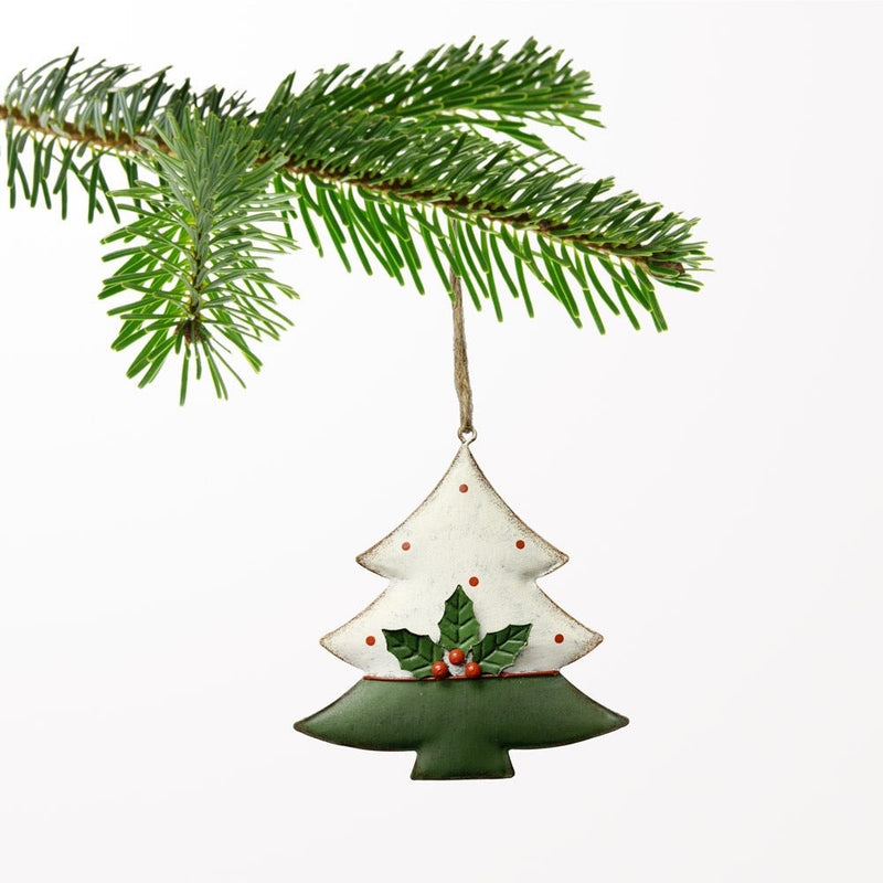 Metal Holly Green Tree