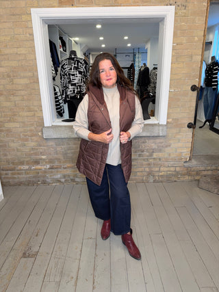 Cozy Layers Hooded Long Quilted Vest