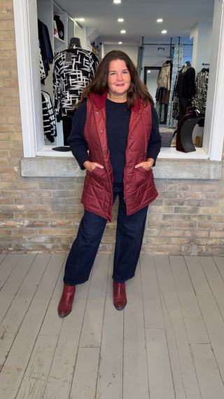 Cozy Layers Hooded Long Quilted Vest