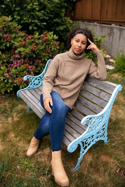 Easy Rib Sweater - Almond