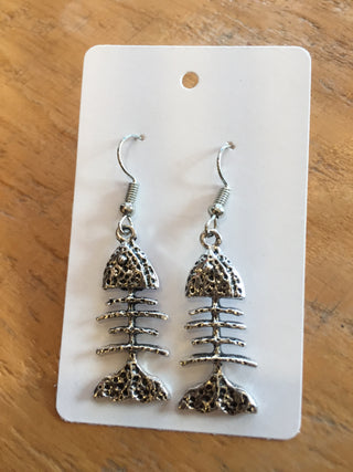 Starfish Charm Earrings in Silver Plate
