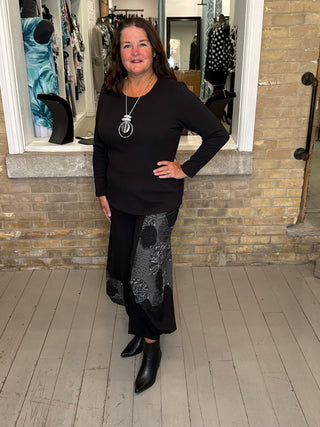 Statement Panel Wide Leg Pant