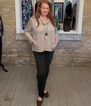 Relaxed Cowl Pocket Tunic