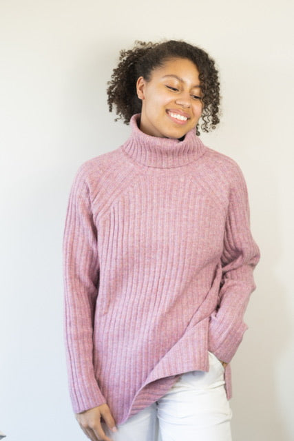 Easy Rib Sweater - Rosey