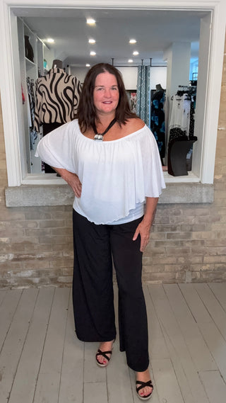 Gauze Peasant Top