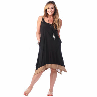 Gauze Two Toned Pocket Dress