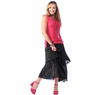 Gauze Ruffled Skirt