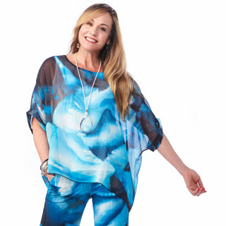 Chiffon Lined Overlay Top