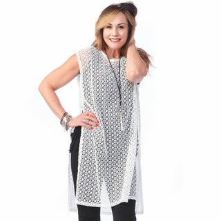 Mesh High Slit Mesh Coverup