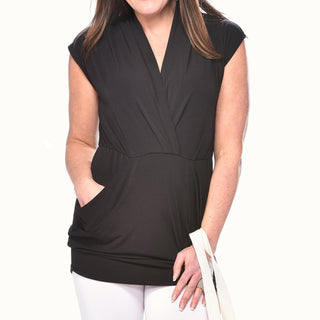 Pocketed Surplice Top