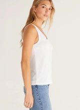 PIA SOFT V NECK TANK WHITE