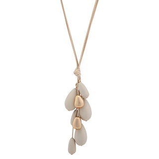 Beige Resin Necklace