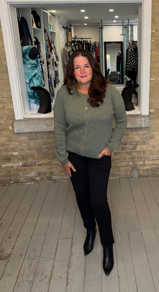 Buttoned Knit Cardigan