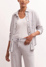 Modal Shirt Jacket - Heather Grey