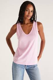 PIA SOFT V NECK TANK PINK