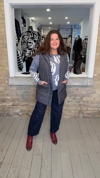 Cozy Layers Hooded Long Quilted Vest