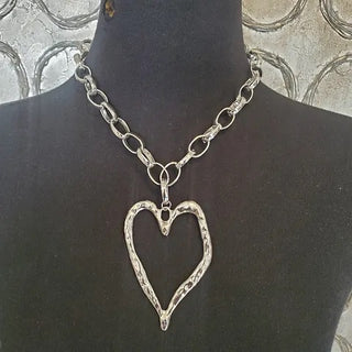 Open Heart Pendant On Chain
