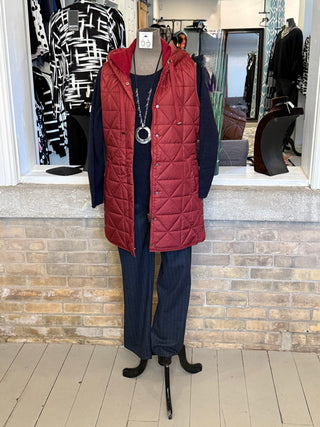 Cozy Layers Hooded Long Quilted Vest