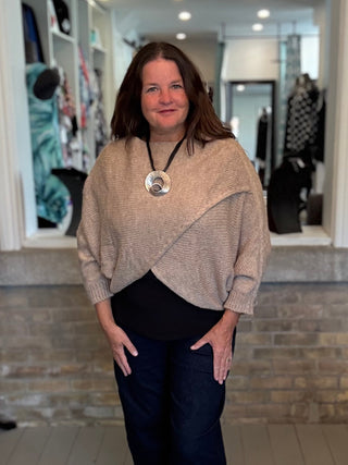Knit Crossover Sweater