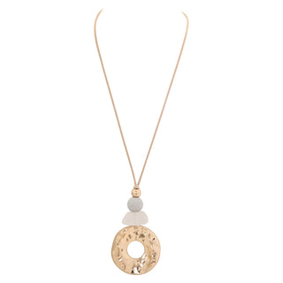 Hammered Matte Gold Necklace
