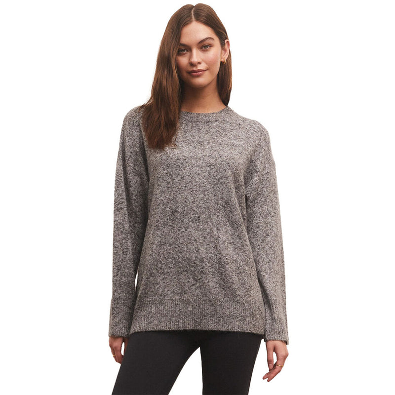 Silas Pullover Sweater in Heather Grey