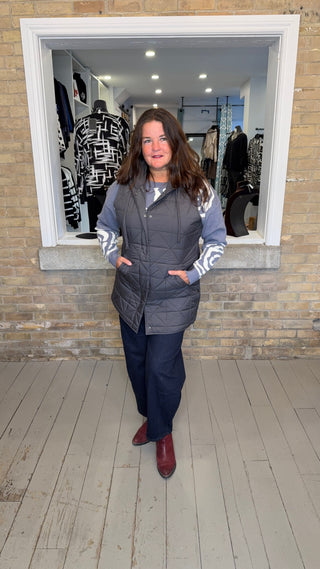 Cozy Layers Hooded Long Quilted Vest