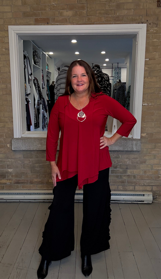 Long Sleeved Asymmetrical Top