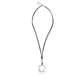 Rhodium Circle Necklace