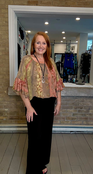 Bell Sleeve Peasant Top