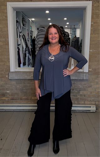 Long Sleeved Asymmetrical Top