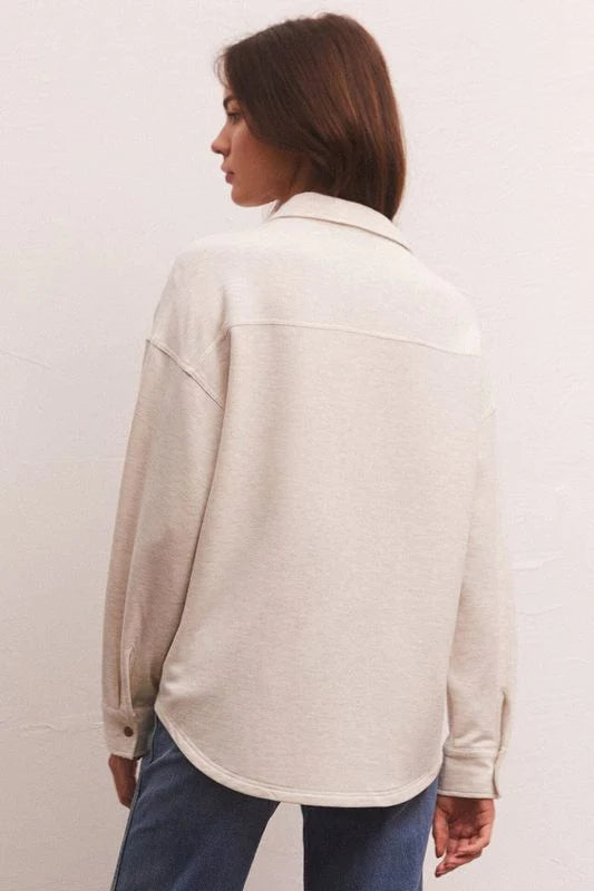 Modal Shirt Jacket - Oatmeal