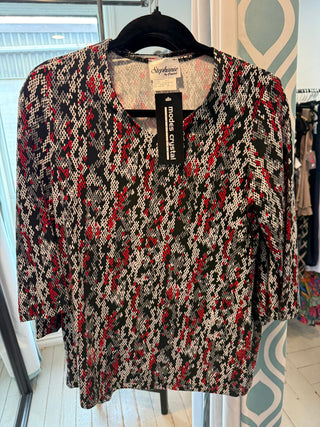 Everyday Printed V Neck Top