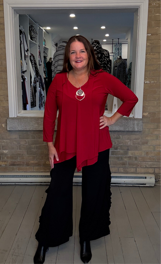Long Sleeved Asymmetrical Top