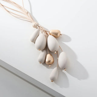 Beige Resin Necklace