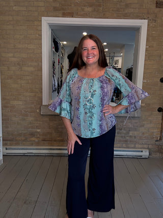 Bell Sleeve Peasant Top