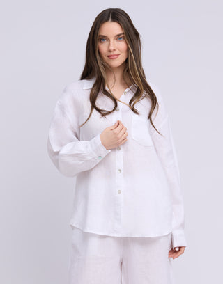 Linen Boyfriend Top