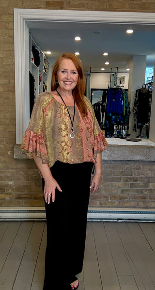 Bell Sleeve Peasant Top