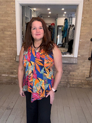 Sleeveless Asymmetrical Top