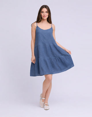 Linen Three Tier Dress