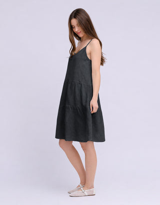 Linen Three Tier Dress