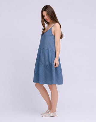 Linen Three Tier Dress