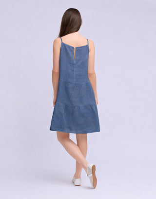 Linen Three Tier Dress
