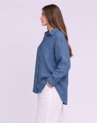 Linen Boyfriend Top