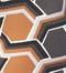 Hexagon - Brown/Multicolour