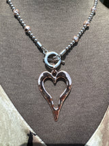 Rose Gold Heart Fashion Dress Necklace