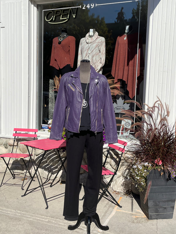 Genuine Lambskin Jacket - Purple