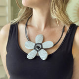 Large Wooden Flower Necklace