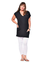 Bamboo Pocketed V-Neck Tunic