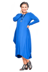 Bamboo Midi Dress w/Sleeves
